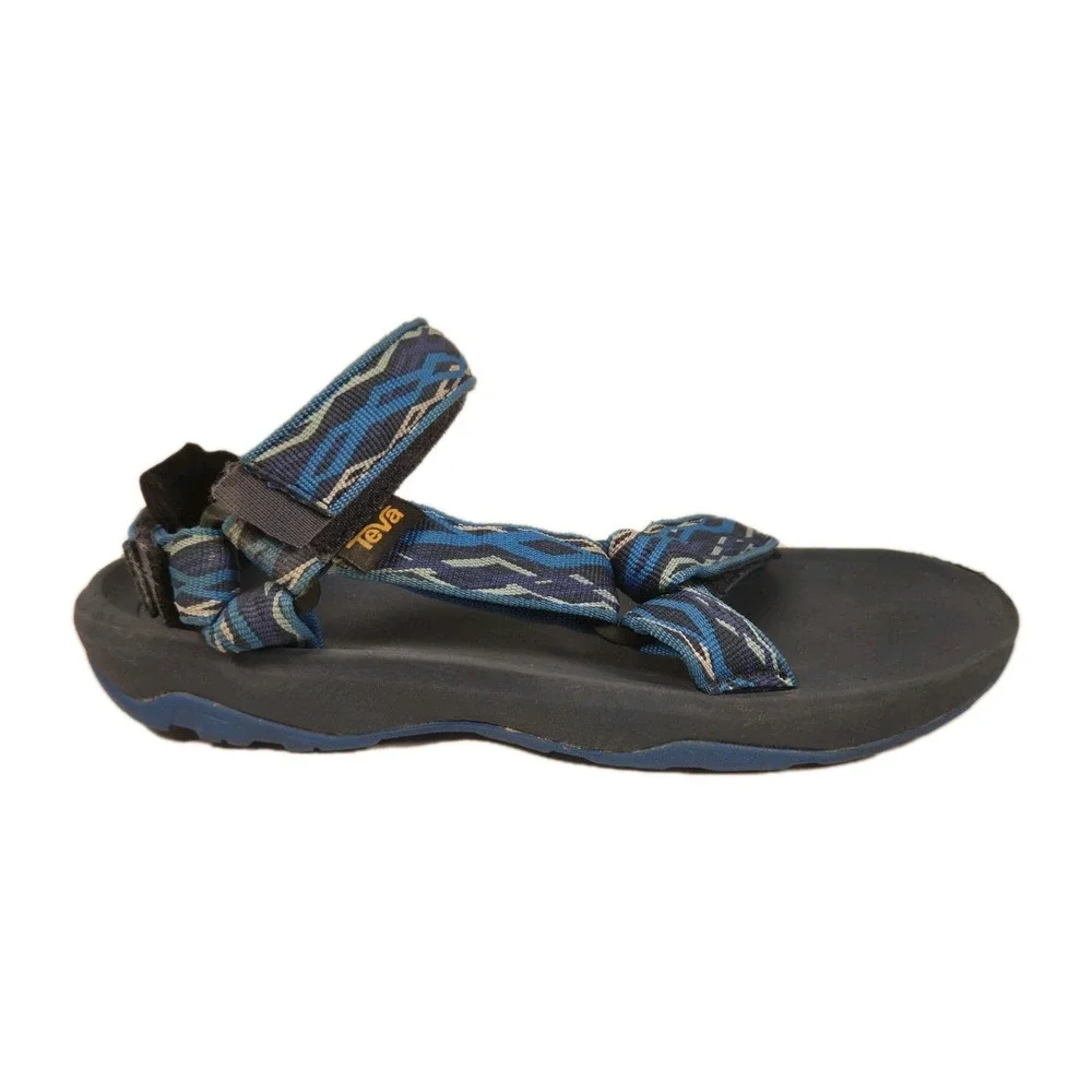 Teva Hurricane XLT2 Big Kids' Size 5 Womens 7 Blue Geometric Print Beach Walking